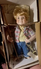Vintage 1992 Danbury Mint Porcelain Doll Andy Little Fisherman By Elke Hutchens 