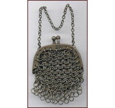ANTIQUE Miniature CHAIN MAIL Purse