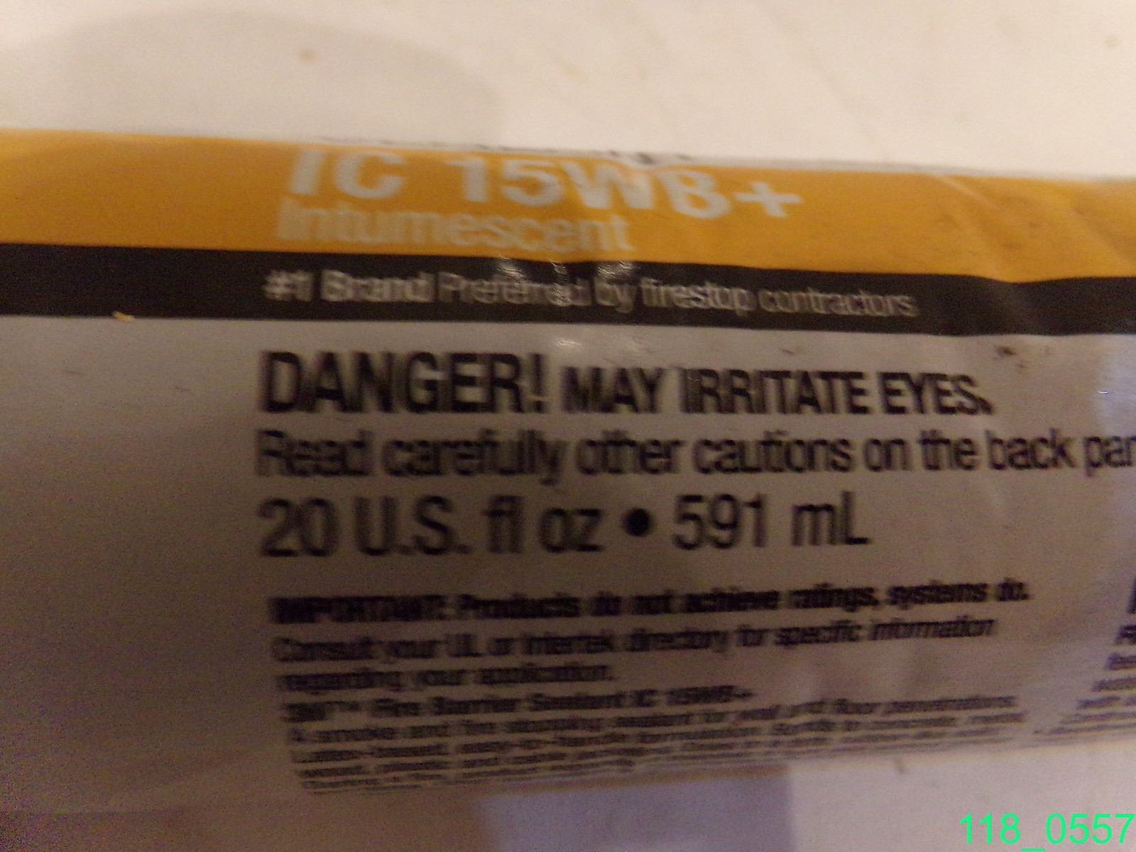 3M IC 15WB+ Fire Barrier Sealant, 20 oz., Yellow NEW eBay