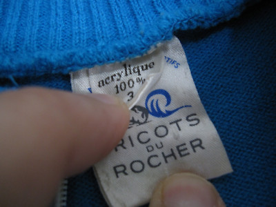 Maillot Cycliste Vintage GAN – Tricots Du Rocher – Années 70 – Taille M