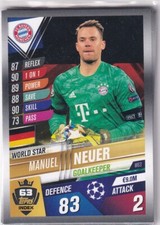Topps Match Attax 101 No. W63 Manuel Neuer World Star