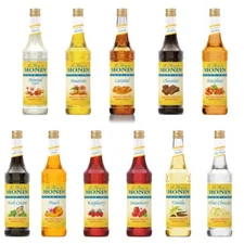 Monin 1 Liter Sugar Free Flavoring Syrup, 33.8 oz (select flavor below)