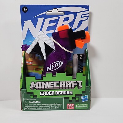 Nerf MicroShots Minecraft Ender Dragon Mini Blaster, Minecraft Dragon Mob New