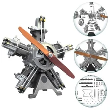 TECHING Five-Cylinder Radial Engine Plane Simulation Metal Machinery Electric US