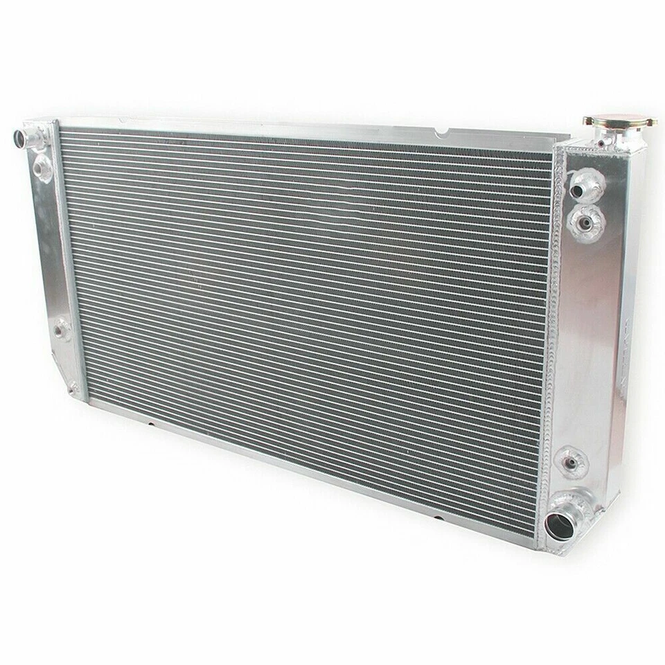 4-Row Aluminum Radiator Shroud Fan For 73-87 Chevy C/K Pickup Trucks C10 C20 C30 Foto 3 de 4