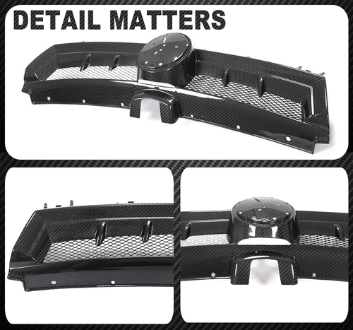 Dry Carbon Kühlergrill Grill Frontgrill Passt für VW Golf 7 MK7 VII GTI R 14-17  - Bild 13 von 13