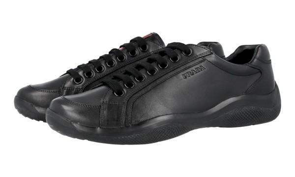 Prada Vollleder Americas Cup Sneaker - 4E2649 - Schwarz - Neu - 8 42-image