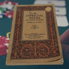 Hoyle The Official Rules of Card Games 1926 U.S. Playing Card Co. Poker Antique