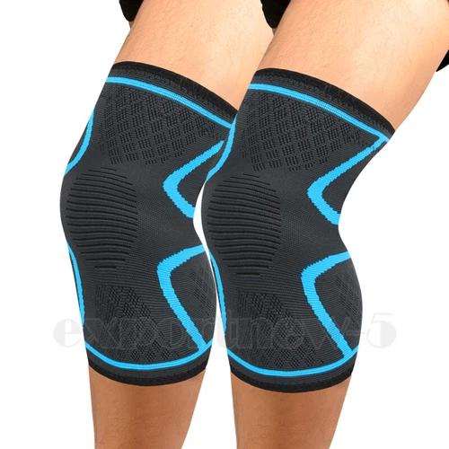 Elastic Knee Sleeve Support Brace for Joint Pain Injury Sprain Knee Cap Compress - Picture 32 of 66