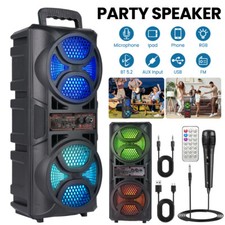2000W Portable Bluetooth Speaker Sub woofer Heavy Bass Sound System Party Remote