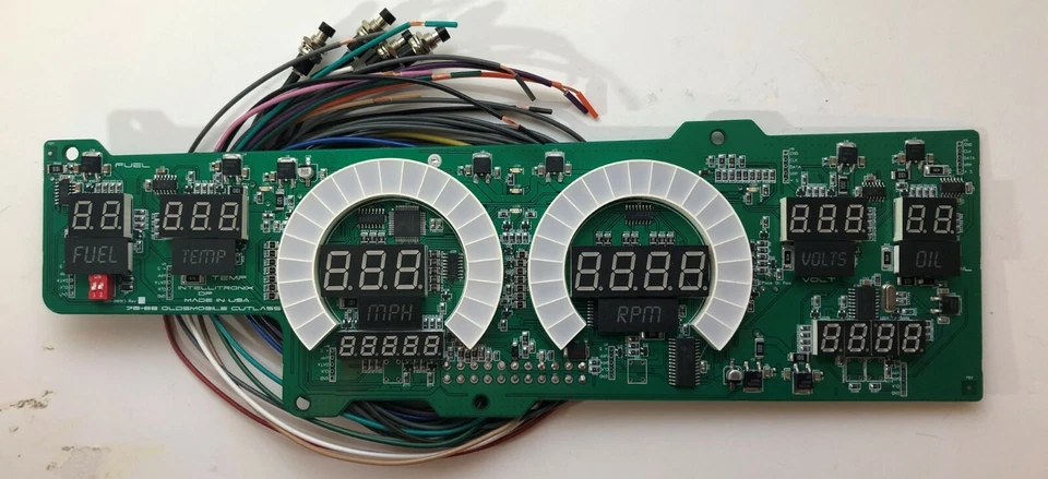 1978-1988 Oldsmobile Cutlass Digital Dash BLUE LED Intellitronix DP1407B  - Image 4 of 4