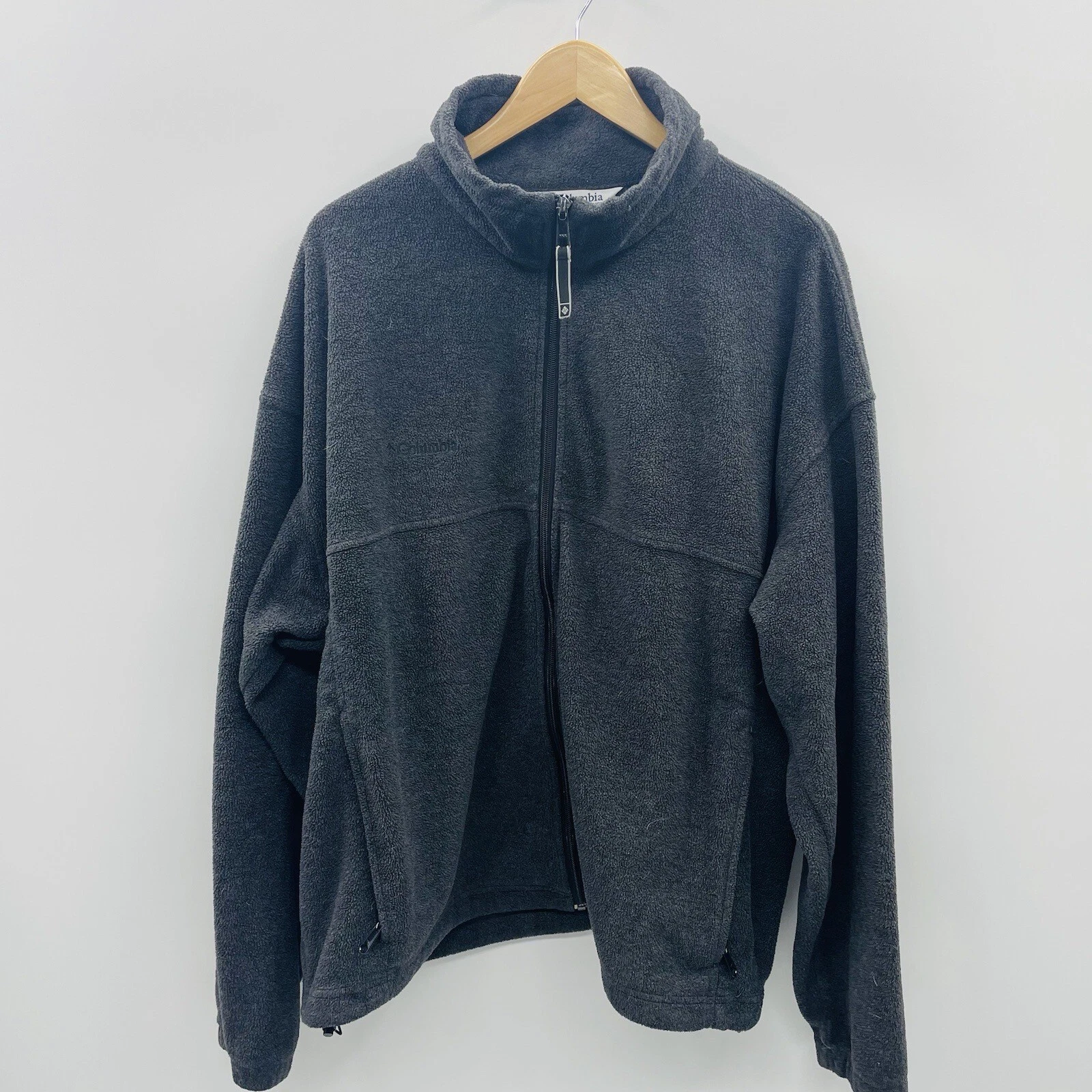 Columbia Mens Size XXL Steens Mountain Full Zip Fleece Jacket in Gray WM6113