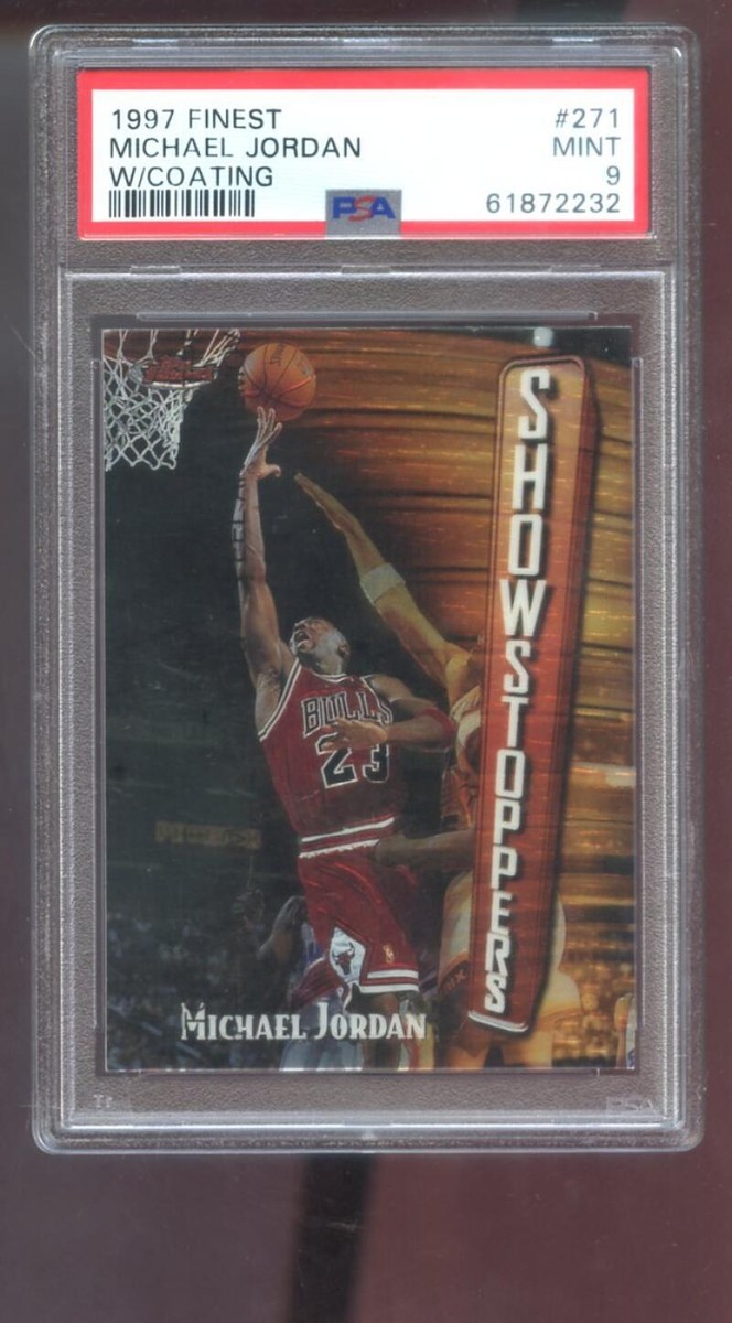 1997-98 Topps Finest 271 Michael Jordan Showstoppers PSA 9 Graded 