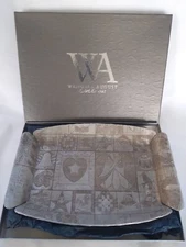 Wendell August Forge Handmade Christmas Quilt Block Hammered Aluminum Tray