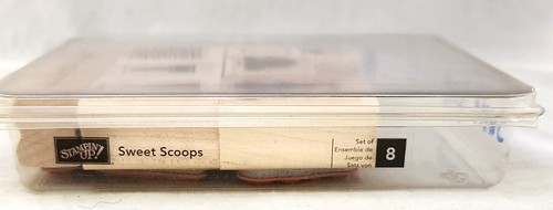 Stampin' Up! SWEET SCOOPS #11078 (2010) Wood Mounted STAMP SET (Set of 8) - Picture 3 of 4