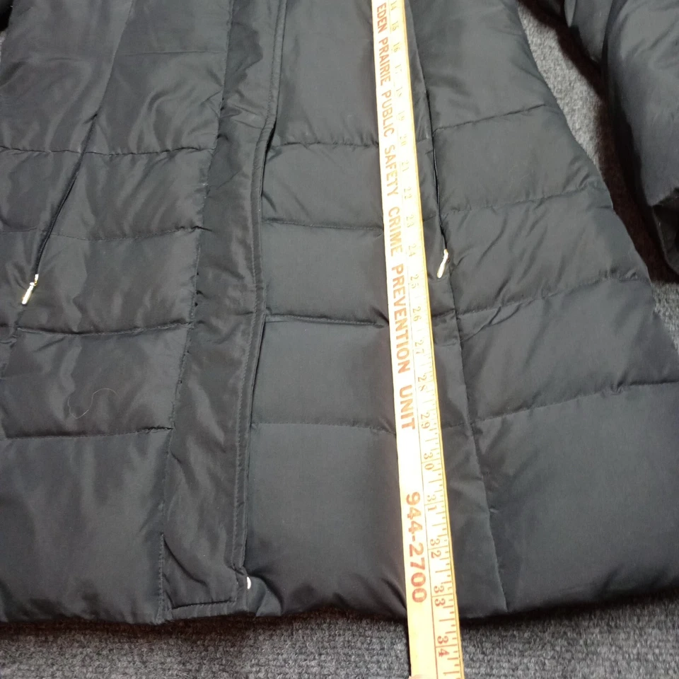 Ellen Tracy утка вниз куртки женщин средний длинный черный пуховик пальто - Изображение 3 из 4