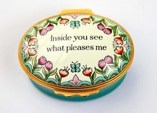 Halcyon Days Enamels Inside You See What Pleases Me Enamel Box