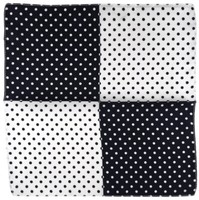 Multi Tigertie Seideneinstecktuch Schwarz Weiss Weissgrau Gepunktet - 100% Seide