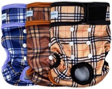 Reusable Washable Dog Diapers Female 3 Pack Highly Absorbent Doggie Size M