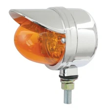 Grand General 77922 Chrome SPYDER Amber LED Light W/ Chrome Rim & Visor