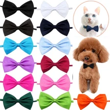 3pcs Pet Collar Bow Tie Dog Cat Puppy Adjustable Wedding Party Formal Neck Tie ☾