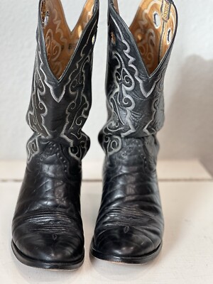 Vintage Hondo Black Leather Western Boots - Cowboy Boots 