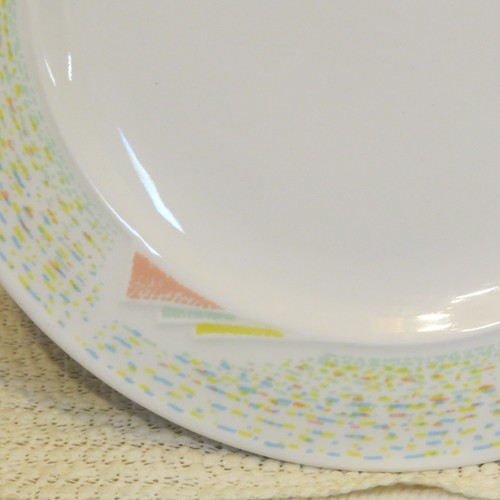 OOAK Homer Laughlin China 8-3/8" Plate, Milford 2001 TEST SAMPLE, Blue Potpourri - Picture 4 of 8