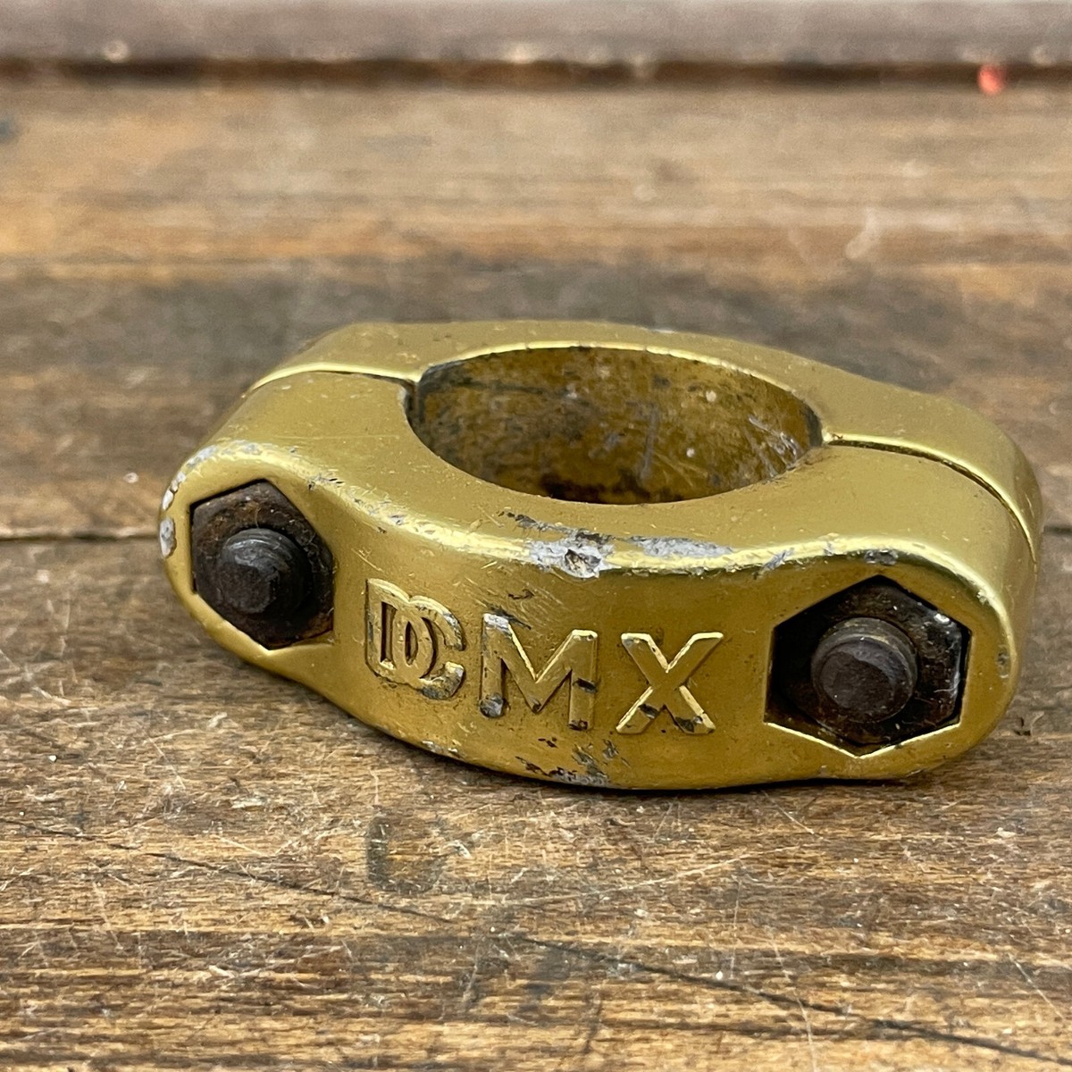 Dia Compe MX Seat Post Clamp Gold 2 Piece Old School BMX 1