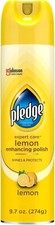 Pledge Enhancing Polish, Furniture Wood Spray, Lemon Scent, 9.7oz