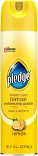 Pledge Enhancing Polish, Furniture & Wood Spray, Lemon Scent, 9.7oz