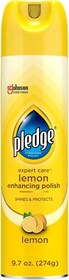 Pledge Enhancing Polish, Furniture & Wood Spray, Lemon Scent, 9.7oz