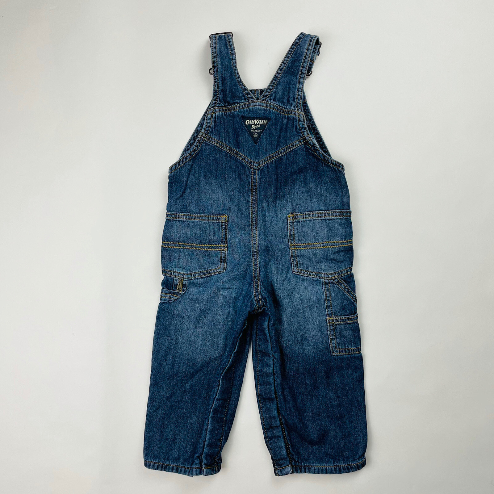 Vintage OshKosh Vestbak Denim Bib Overalls Kids Toddl… Gem