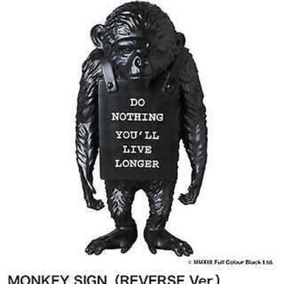 Medicom Toy Monkey Sign Reverse Ver. Banksy Monkey Banksy | eBay UK