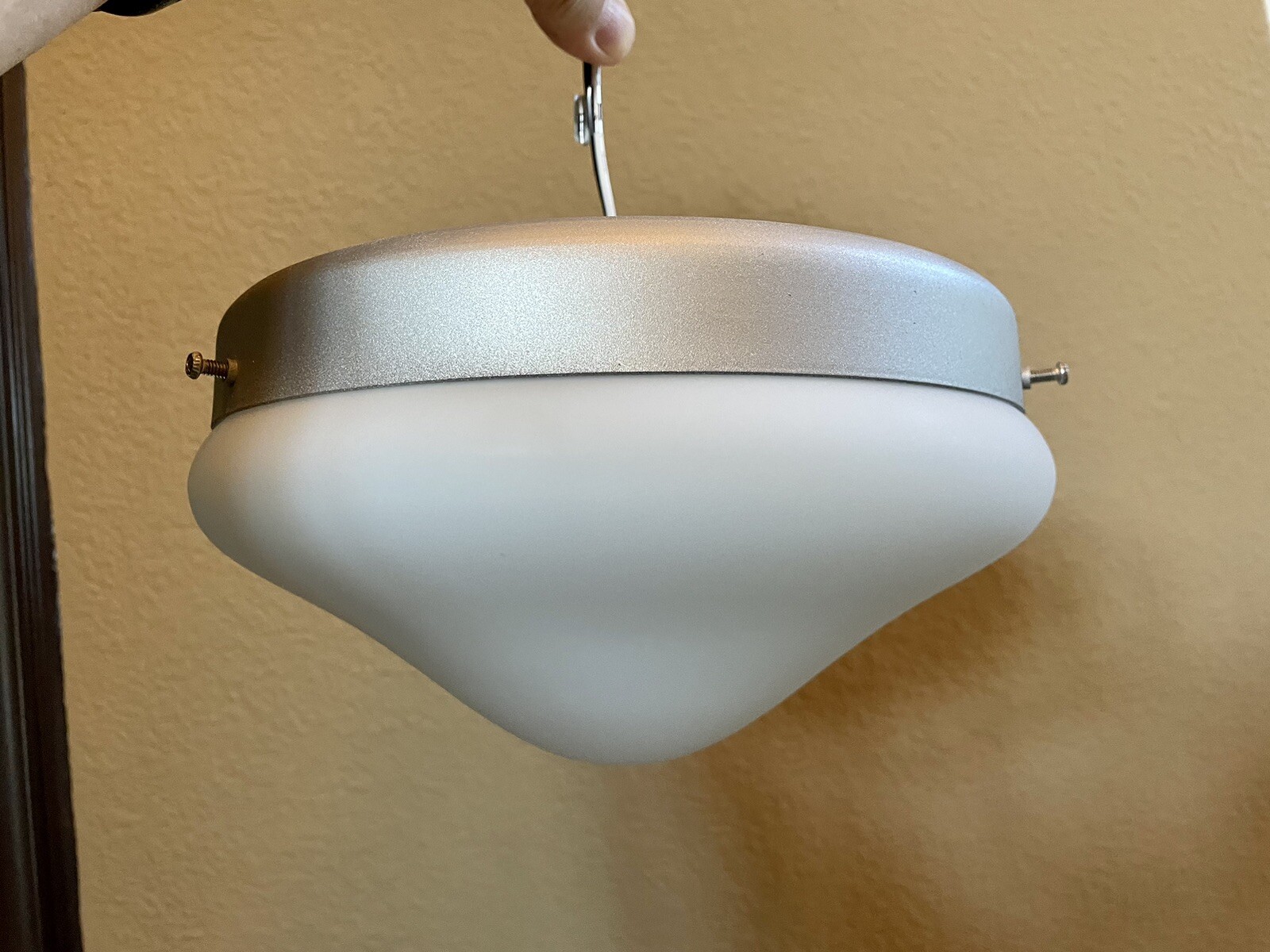 Brushed Chrome Wet Location Outdoor Ceiling Fan Light Kit-image