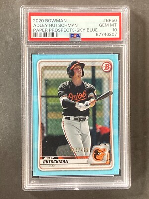 bowman adley rutschman paper /50 PSA10