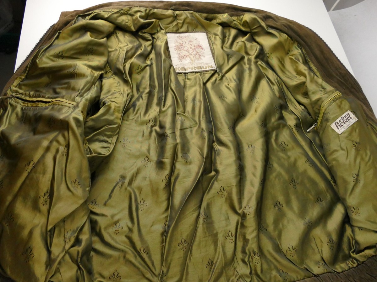 Kapraun Ziegen Velours Lederjacke braun wenig getragen
