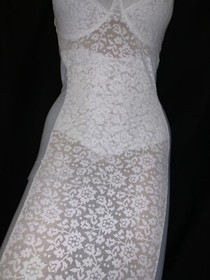 38 D NOS VTG Satin Lace Bra Girdle Full Slip Spandex One Piece Body Shaper