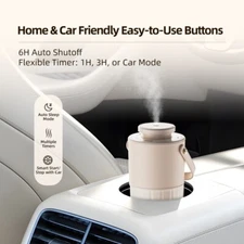 Scenta Smart Car and Home Air Freshener 2-in-1 Auto On/Off Ceramic, Brown Sleeve