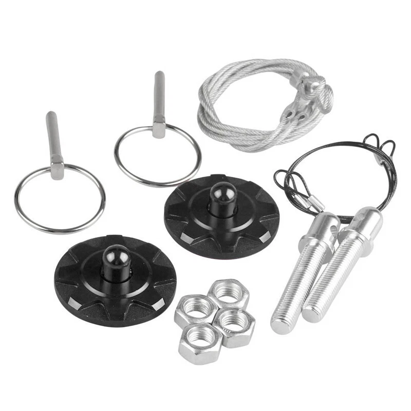 Универсальный комплект отделки штифтов капота автомобиля заготовка алюминий с кольцами G2M7 2 шт. - Изображение 3 из 4