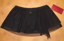NWT Dance Ballet Mirella Black Ruched Mesh Split Skirt Ladies Sm Adult MS29