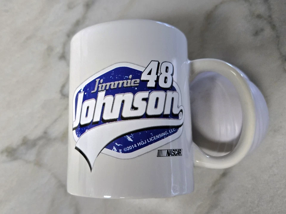 Jimmie Johnson #48 NASCAR 12 oz Coffee Mug & 13 oz Glass Mug, Lowes, Hunter Mfg - Image 2 of 4