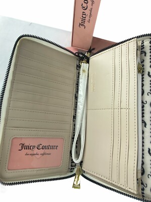 Juicy Couture Wristlet Clutch Wallet Romantic Rose Mega Zip