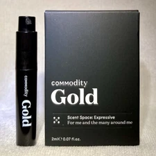 Commodity Gold Expressive Scent Perfume Sample Spray .07oz, 2ml New in Box
