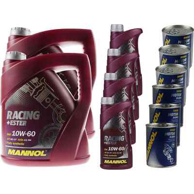 12L Motoröl MANNOL Racing+Ester 10W-60 3xMotor Doctor+Motor Flush