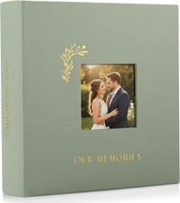 Beautiful Linen Photo Album For 4x6 Pictures - Safely Holds Up To 200 Photos of