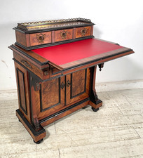 ANTICO SCRITTOIO UMBERTINO EBANIZZATO BRONZO FRATELLI ANDREONI MILANO 1800