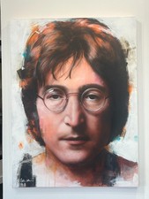 Artist John Hill Original Mixed Media Painting 