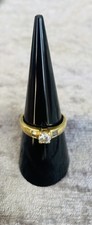 18ct Yellow Gold 0.50ct Diamond Engagement Ring Baguette Shoulders Size N 750
