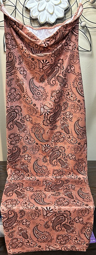 SHEIN Women's Pink Paisley Satin Sleeveless Cowl Neck Maxi Dress Size S