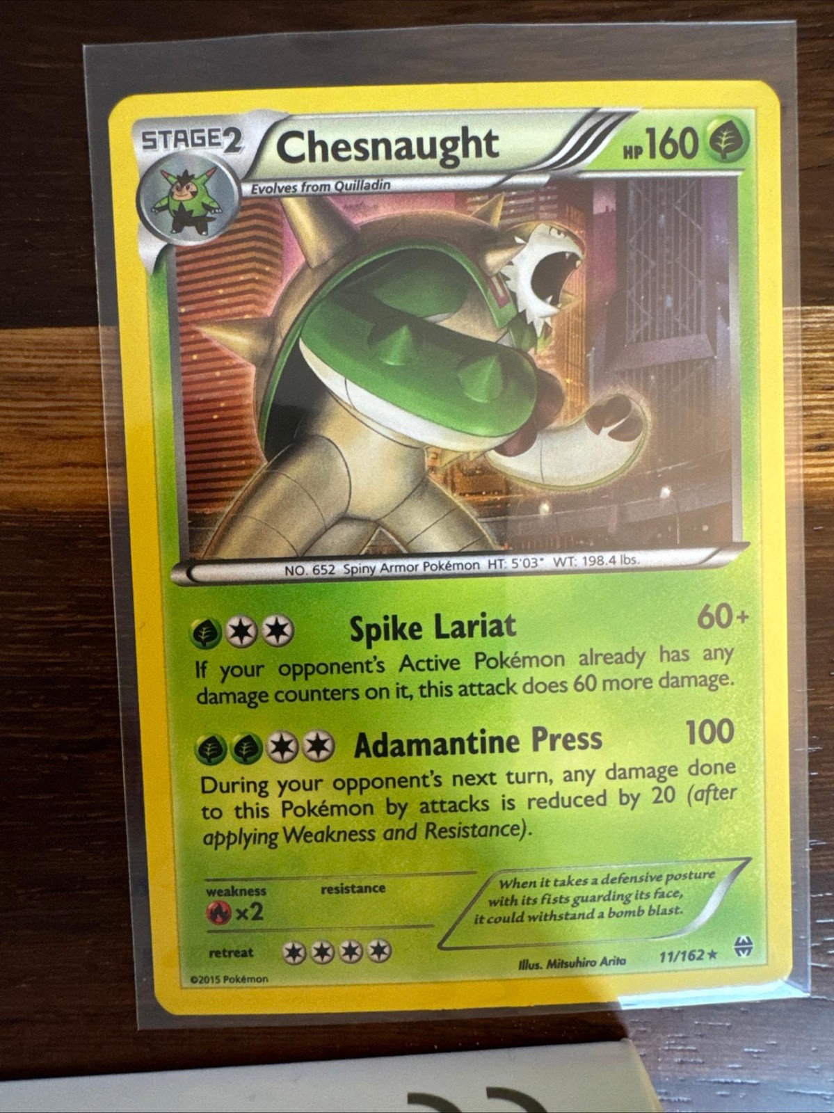 Chesnaught 11/162 Holo Rare BREAKthrough Pokemon Holo Near Mint